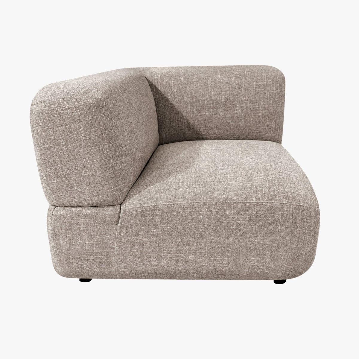 ALMA Canapé d'angle modulable en tissu taupe - Canapés d'angle - Mobilier Deco