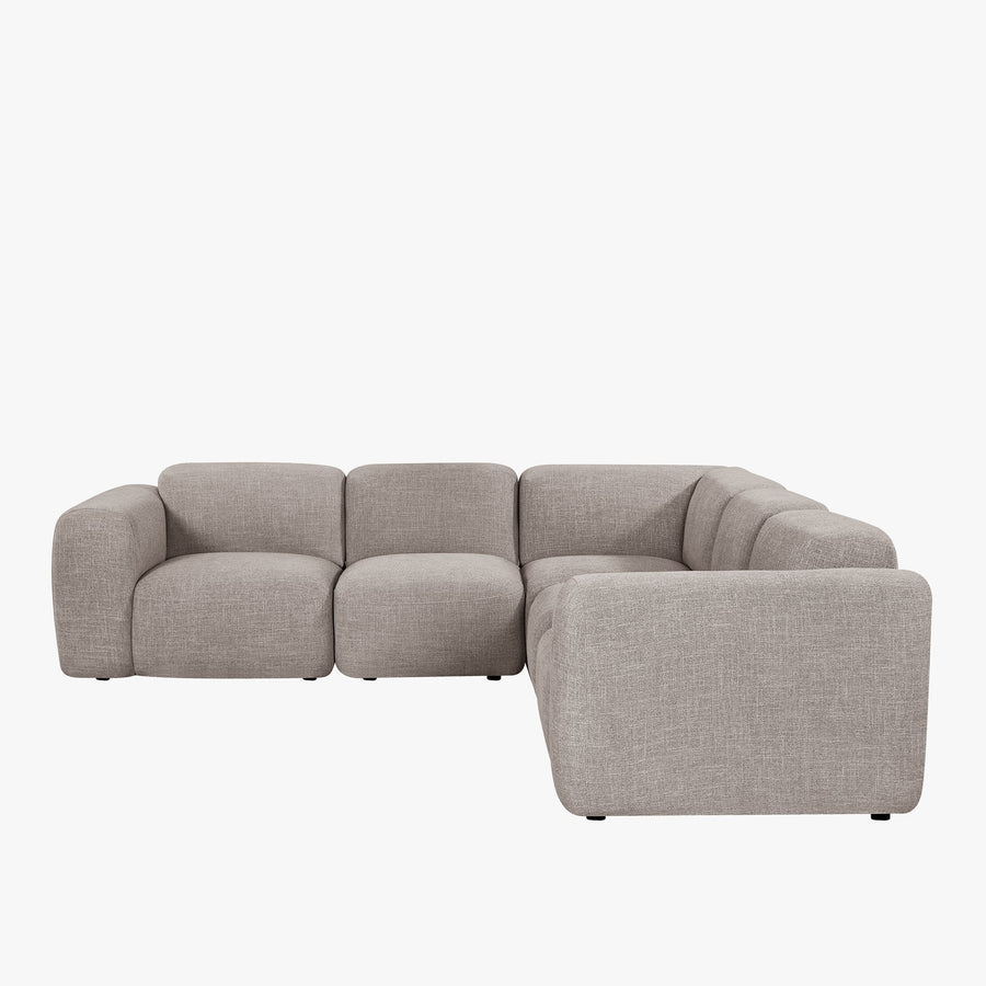 ALMA Canapé d'angle modulable en tissu taupe — aperçu vidéo
