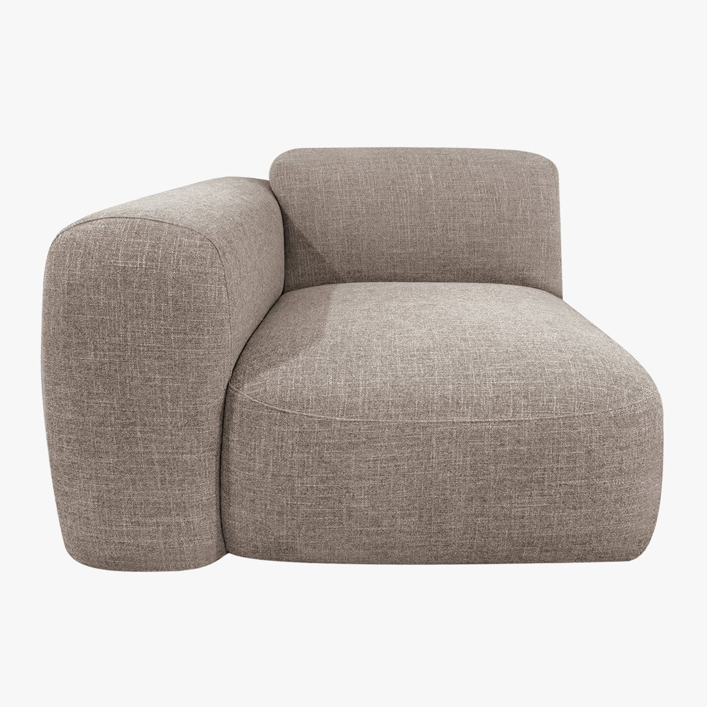 ALMA Canapé d'angle modulable en tissu taupe - Canapés d'angle - Mobilier Deco