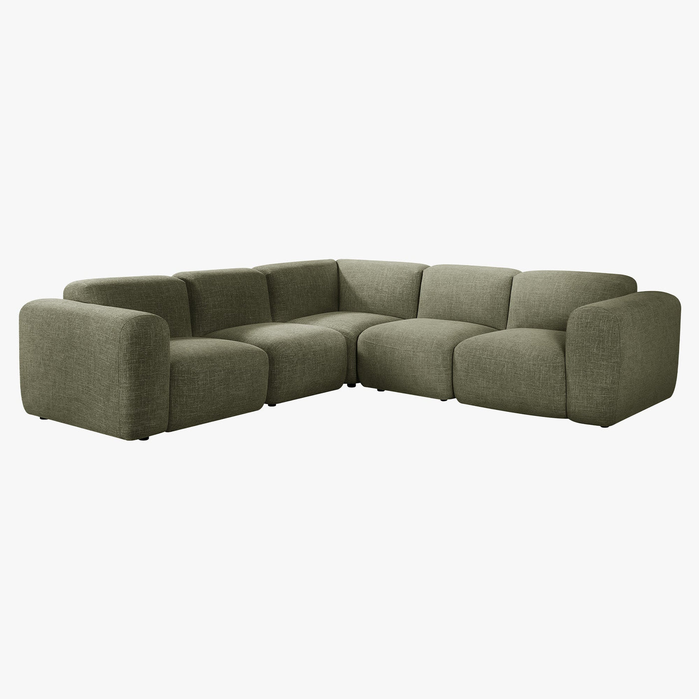 ALMA Canapé d'angle modulable en tissu vert - Canapés d'angle - Mobilier Deco
