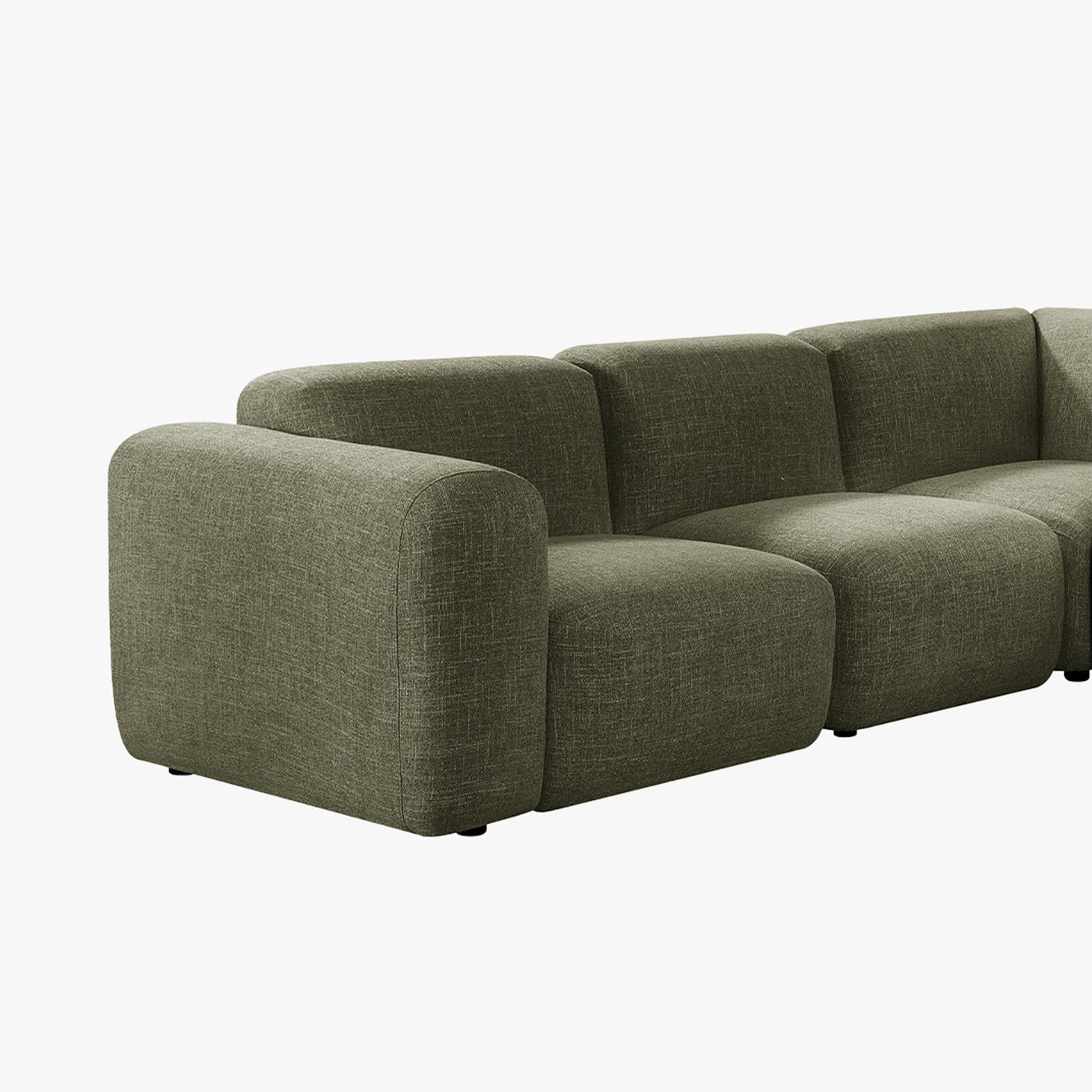 ALMA Canapé d'angle modulable en tissu vert - Canapés d'angle - Mobilier Deco