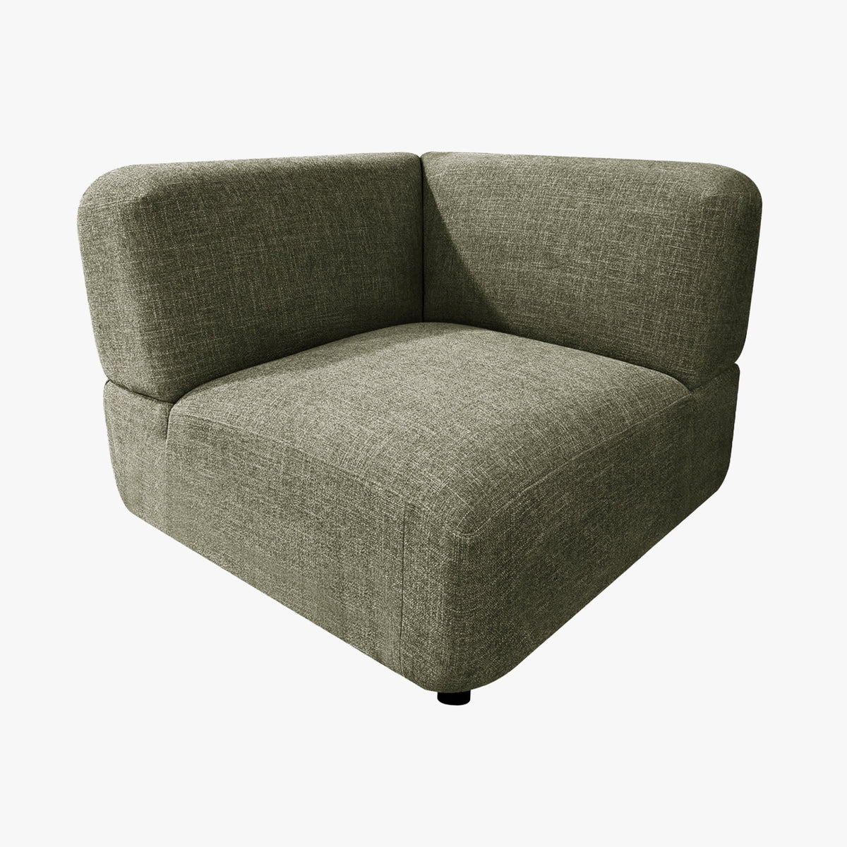 ALMA Canapé d'angle modulable en tissu vert - Canapés d'angle - Mobilier Deco