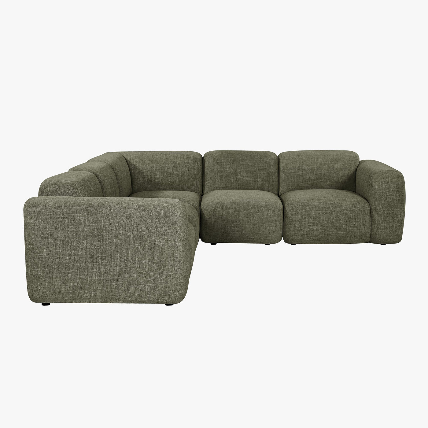ALMA Canapé d'angle modulable en tissu vert - Canapés d'angle - Mobilier Deco