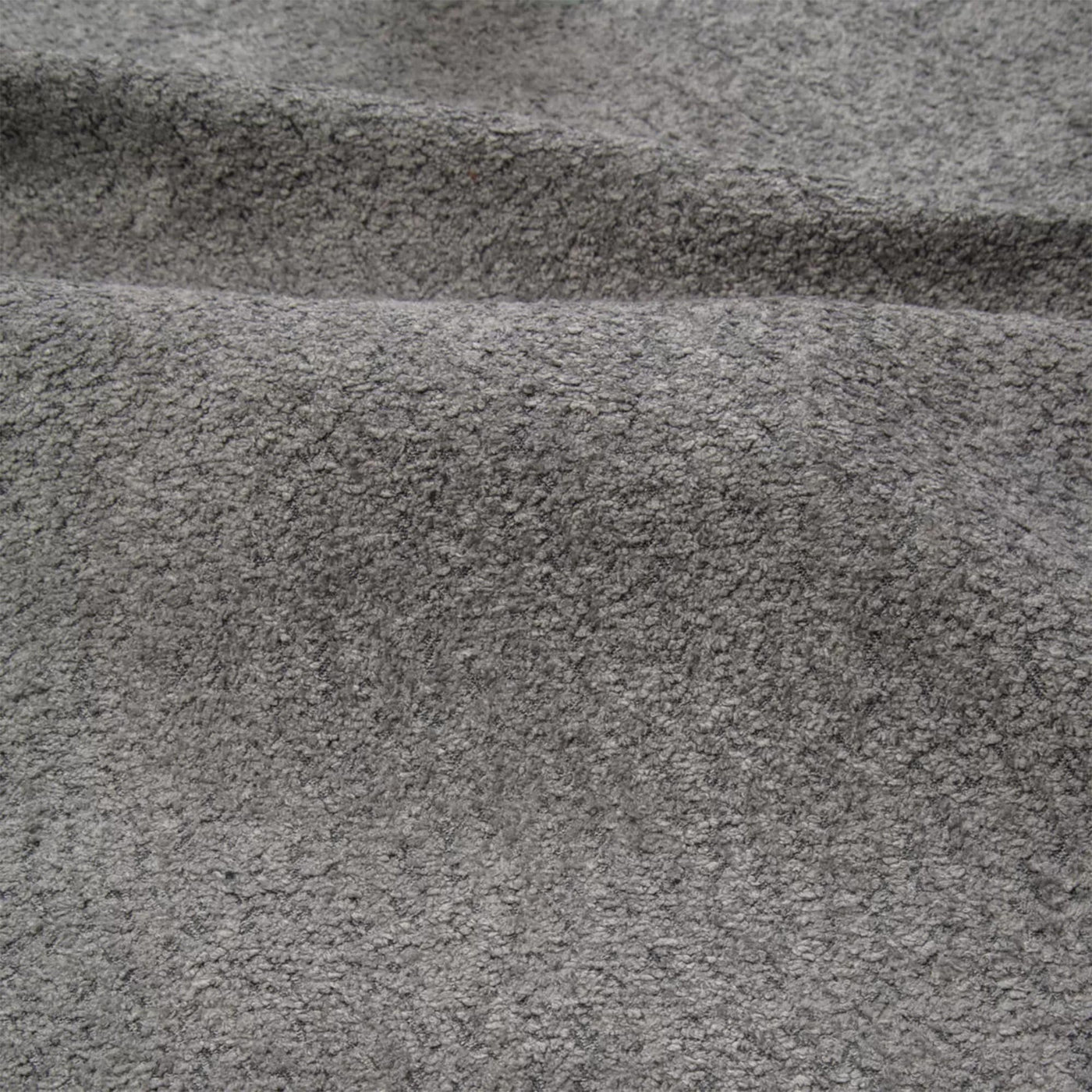 ANAIS Canapé d'angle convertible en tissu bouclette gris - Angle droit - Canapé d'angle convertible - Mobilier Deco