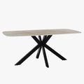 APOLLO XL Table à manger en pierre frittée beige 180 cm