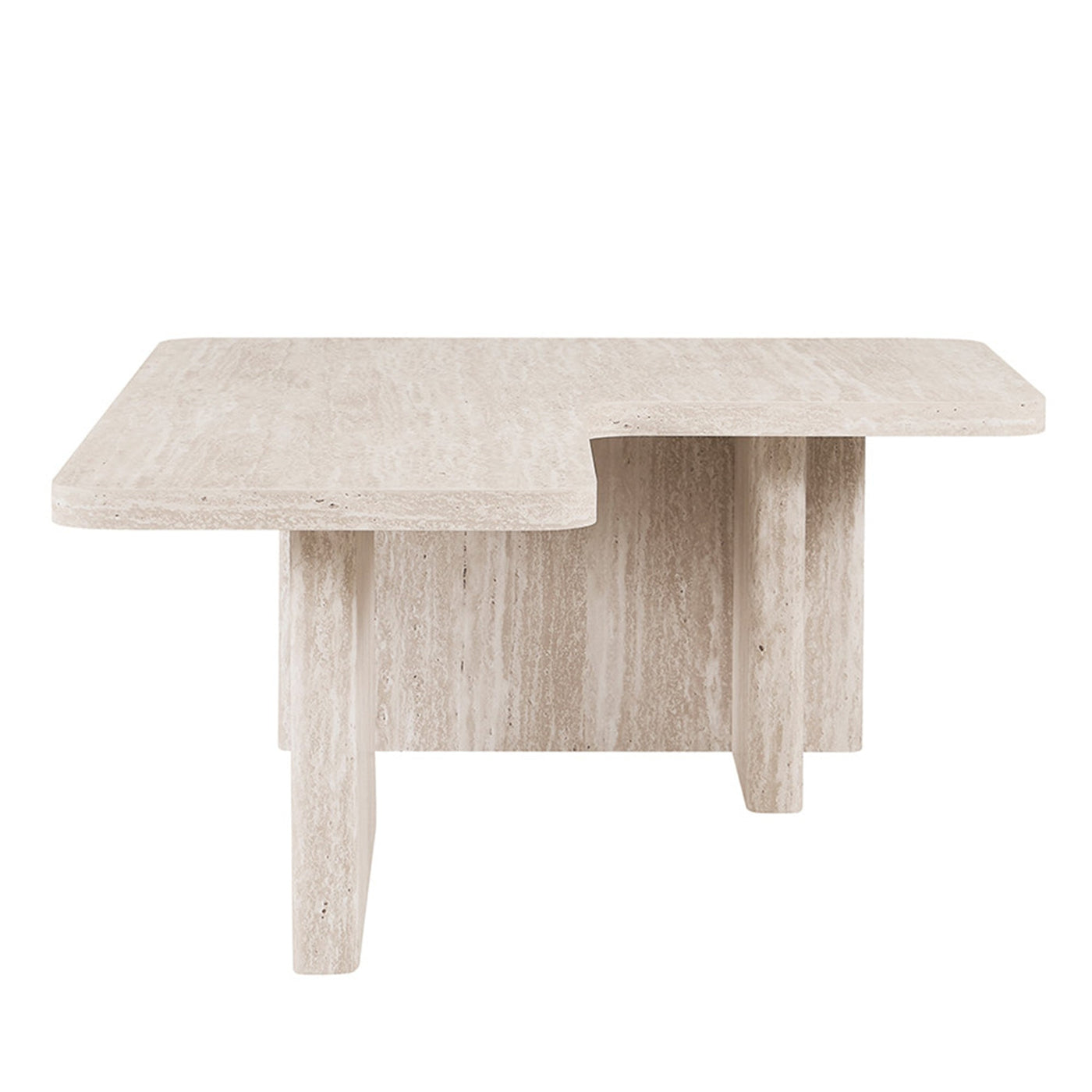 ARALLO Table basse modulable couleur travertin beige 120 cm - Table basse - Mobilier Deco