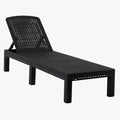 ARIZONA Fauteuil de jardin inclinable et pliable noir