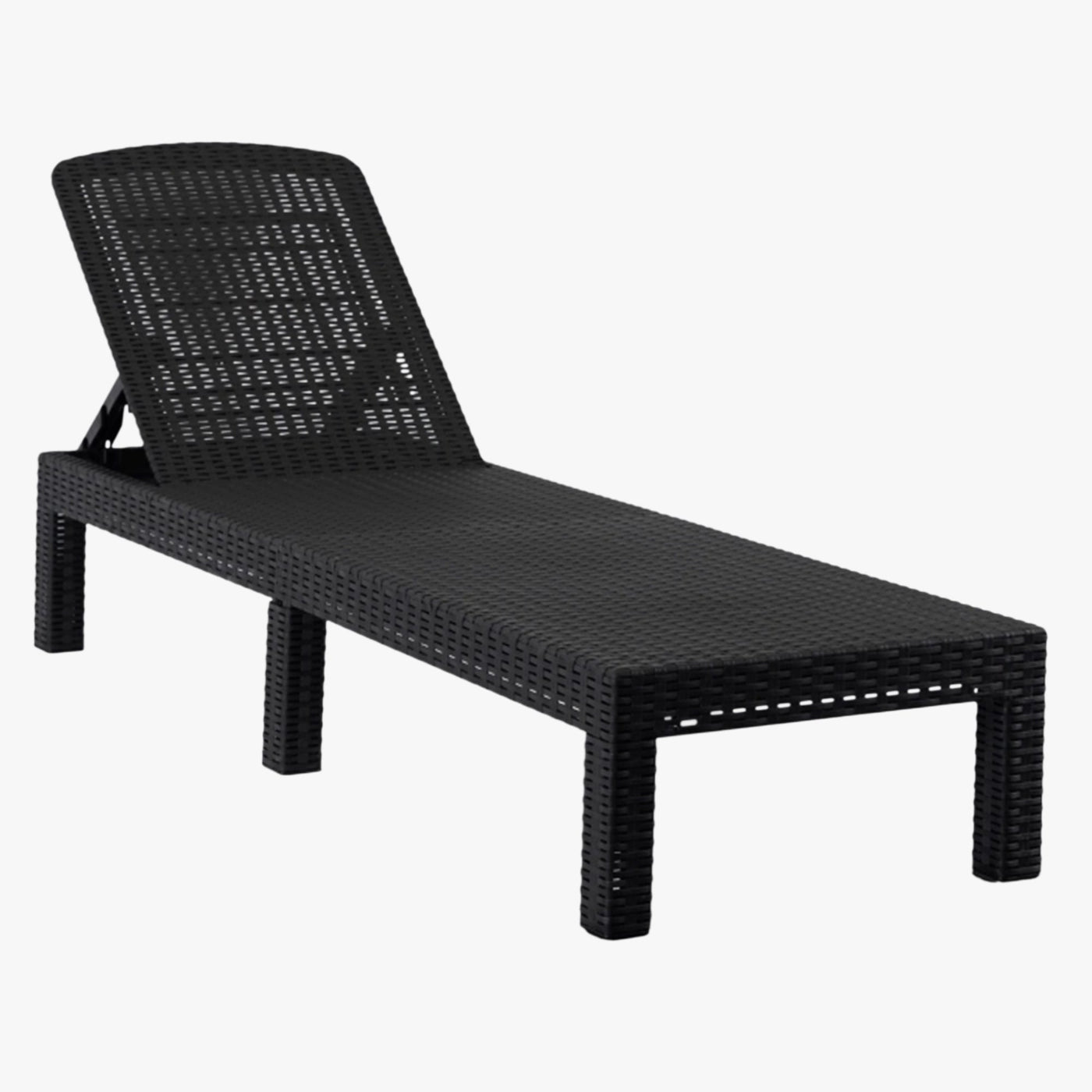 ARIZONA Fauteuil de jardin inclinable et pliable noir - Mobilier de jardin - Mobilier Deco