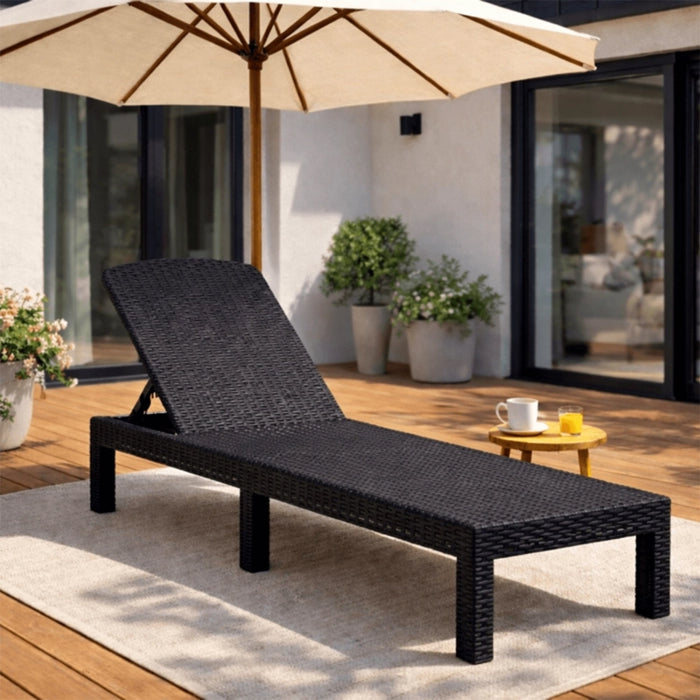 ARIZONA Fauteuil de jardin inclinable et pliable noir – Mobilier de jardin Mobilier Deco