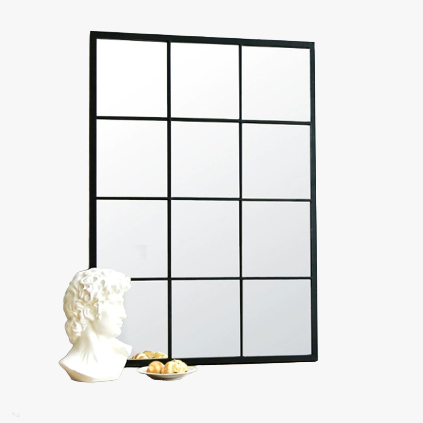ARYA Miroir mural rectangulaire en fer noir 120x80 cm - Miroirs - Mobilier Deco