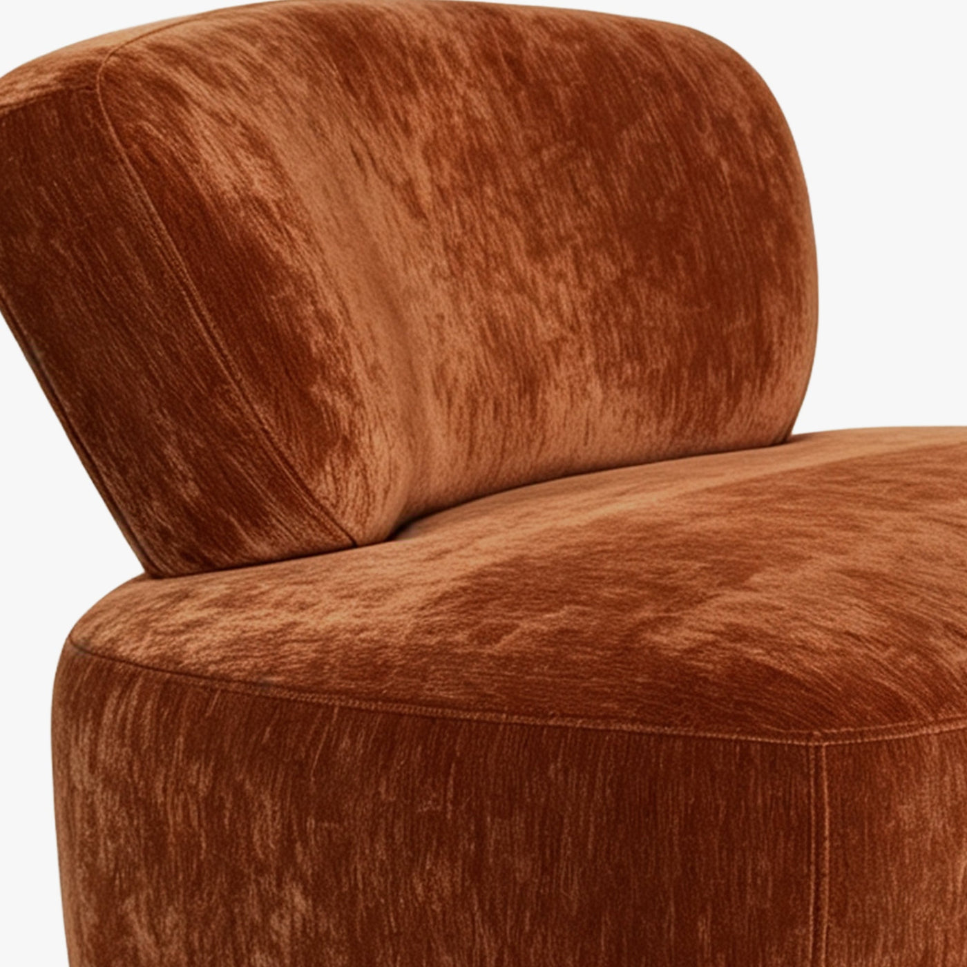 ASTON Fauteuil en tissu terracotta - Fauteuils - Mobilier Deco