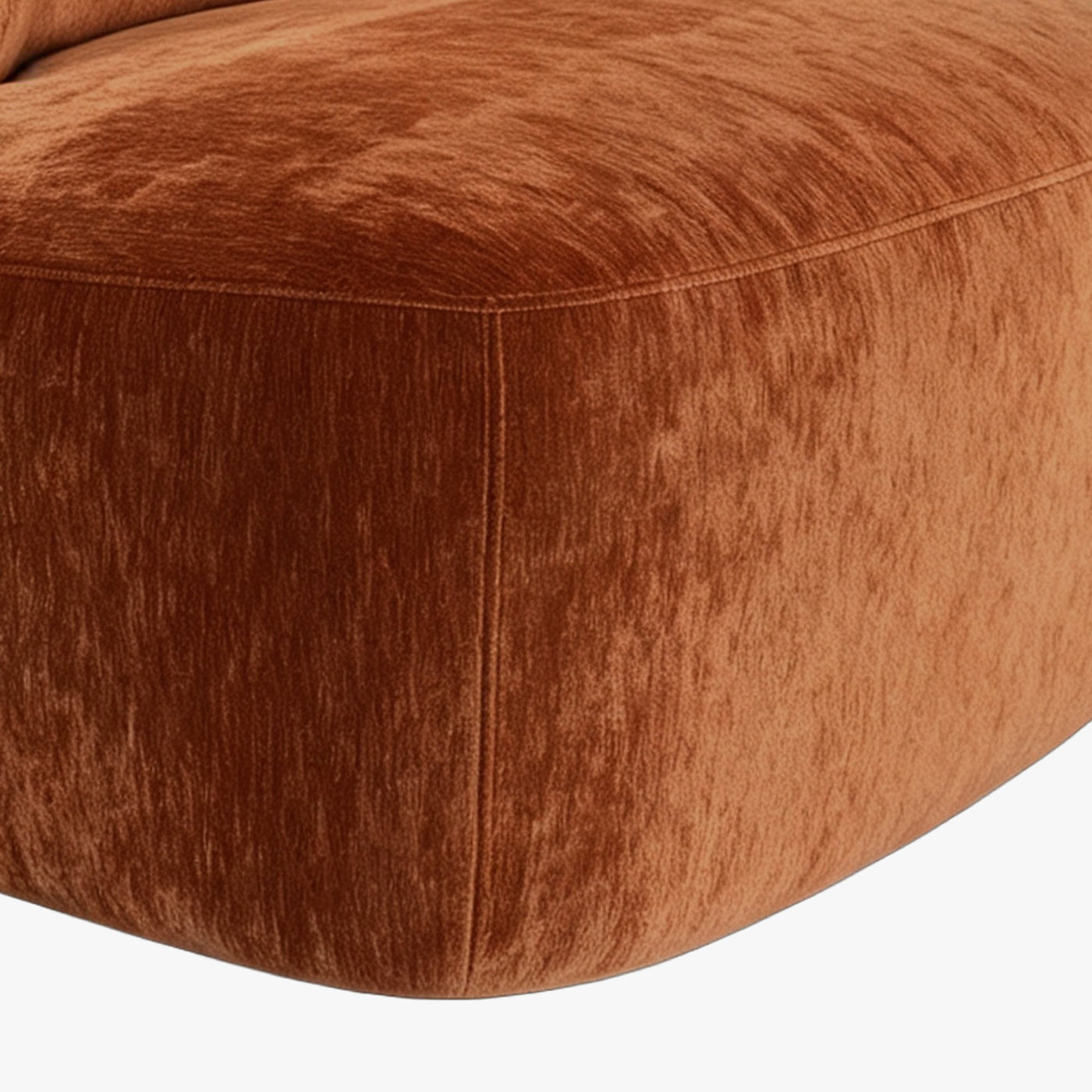 ASTON Fauteuil en tissu terracotta - Fauteuils - Mobilier Deco
