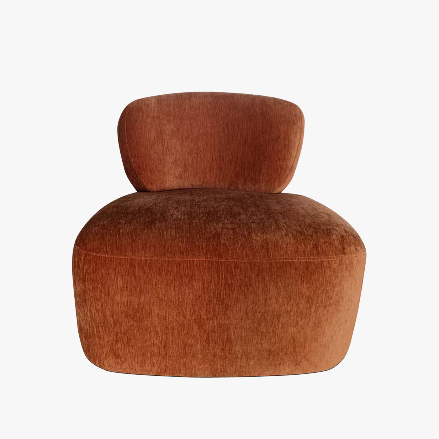 ASTON Fauteuil en tissu terracotta - Fauteuils - Mobilier Deco