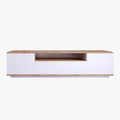 AZELIA Meuble TV 3 portes 1 niche couleur bois et blanc