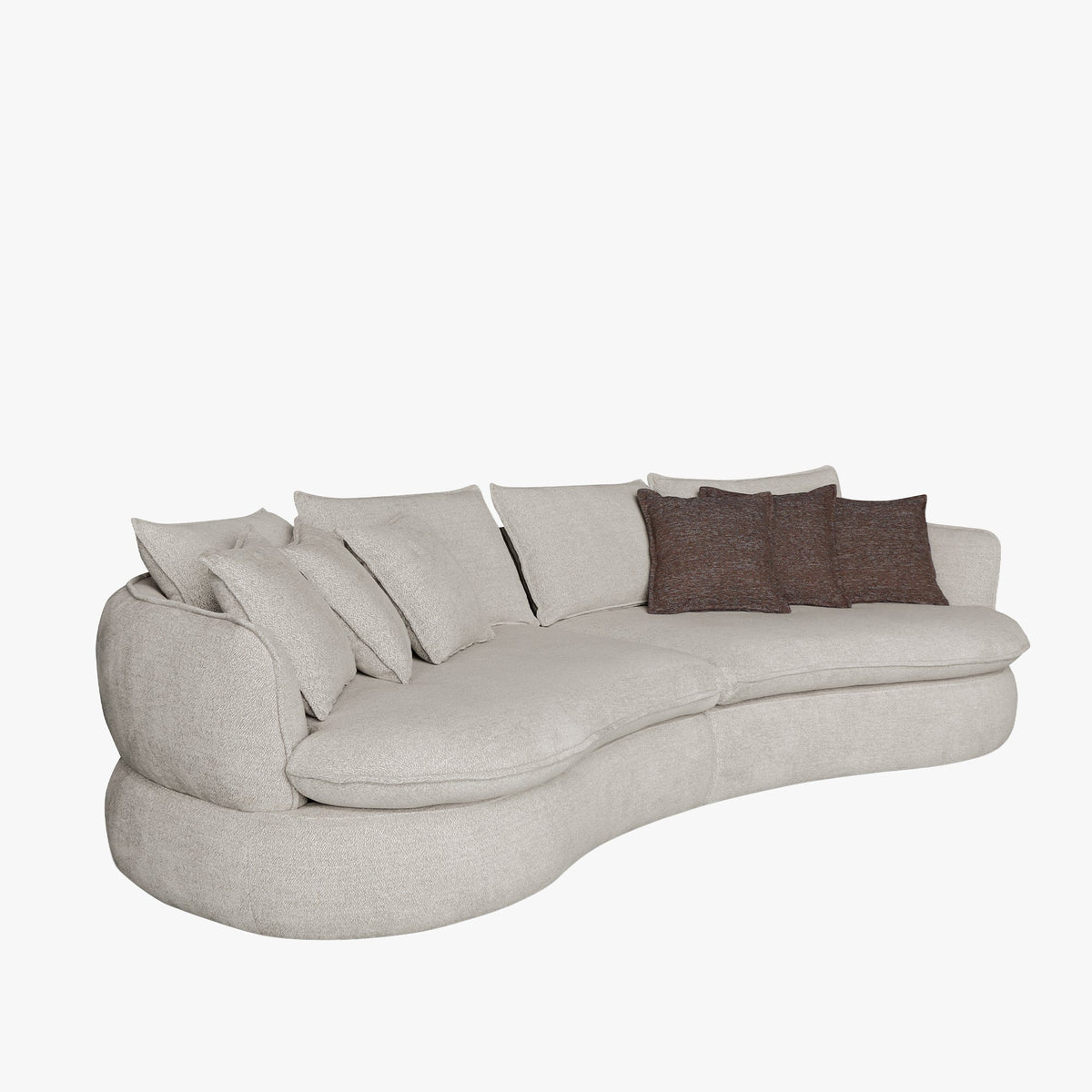 AZRA Canapé 3 places en tissu beige - Canapés fixes - Mobilier Deco