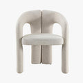 BEJA Fauteuil en tissu bouclette écru