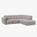 BELIZ Canapé d'angle en tissu taupe - Angle droit