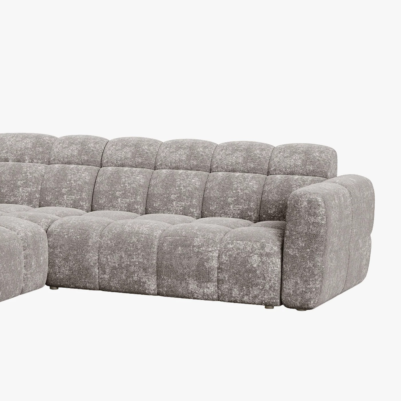 BELIZ Canapé d'angle en tissu taupe - Angle gauche - Canapés d'angle - Mobilier Deco