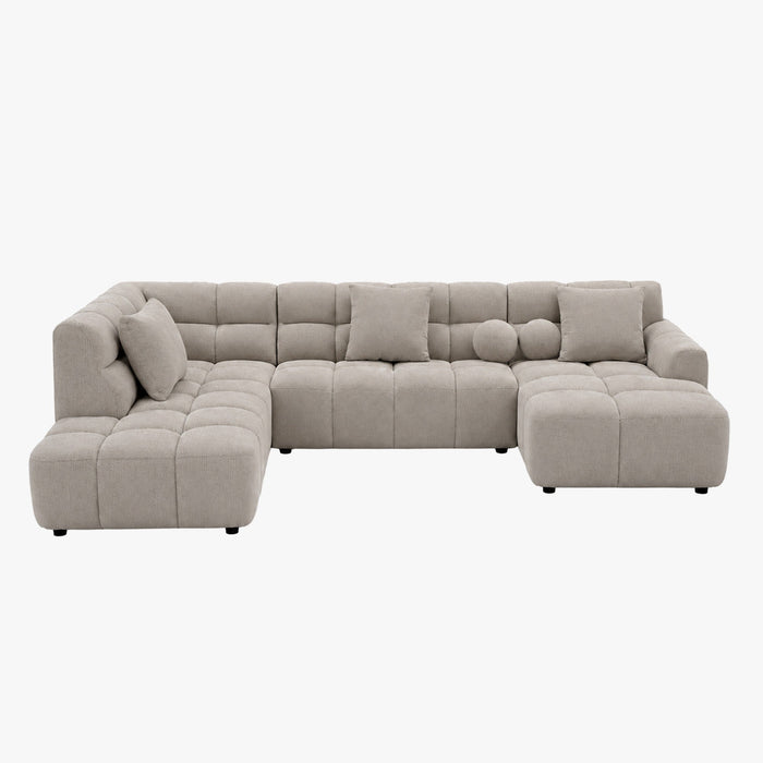 BELIZ XL Canapé panoramique tissu beige - Angle droit – Canapés panoramiques – vue 2