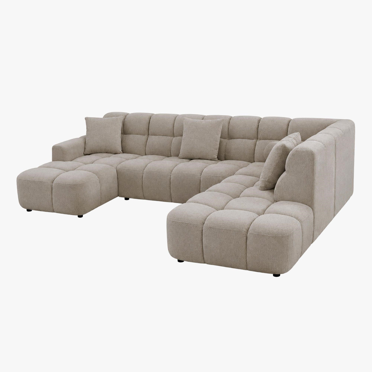 BELIZ XL Canapé panoramique tissu beige - Angle gauche - Canapés panoramiques - Mobilier Deco