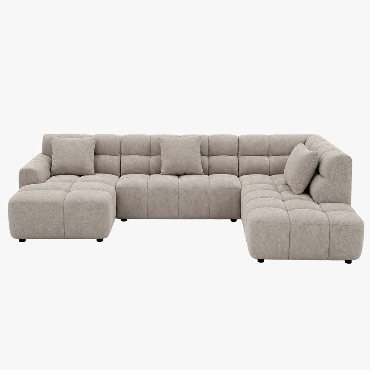 BELIZ XL Canapé panoramique tissu beige - Angle gauche - Canapés panoramiques - Mobilier Deco