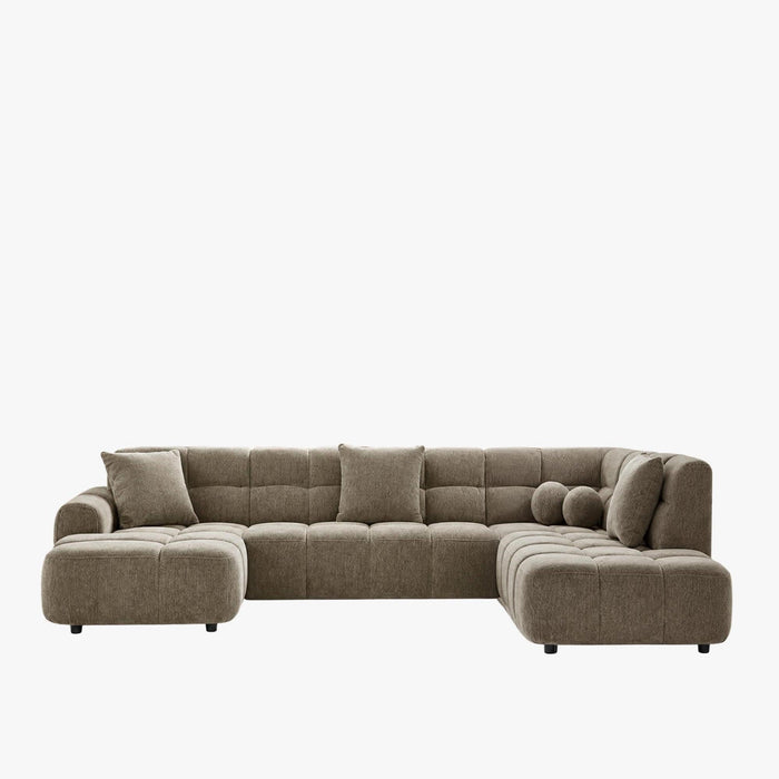 BELIZ XL Canapé panoramique tissu taupe - Angle gauche – Canapés panoramiques – vue 2