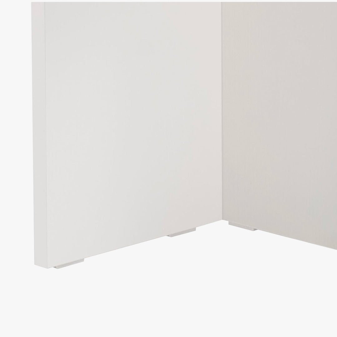 BELORA Table à manger ovale couleur bois blanc 180 cm - Table à manger - Mobilier Deco