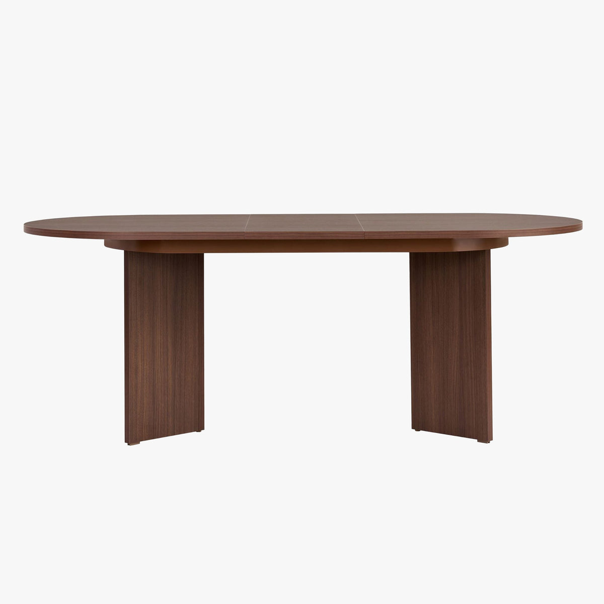 BELORA XL Table à manger extensible ovale couleur bois foncé 160-200 cm - Mobilier Deco