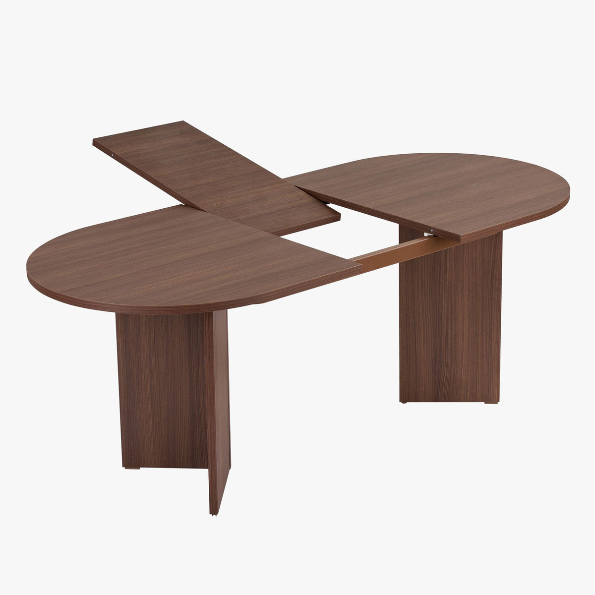 BELORA XL Table à manger extensible ovale couleur bois foncé 160-200 cm - Mobilier Deco