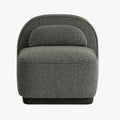 BERY Fauteuil pivotant en tissu bouclette vert