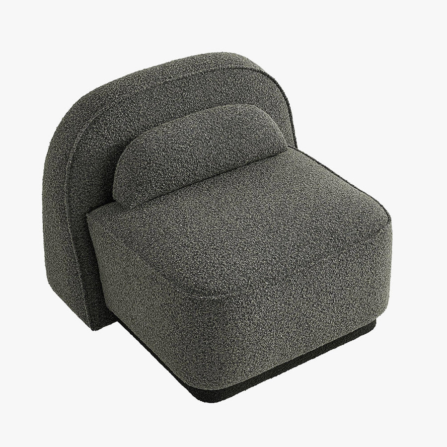 BERY Fauteuil pivotant en tissu bouclette vert — aperçu vidéo