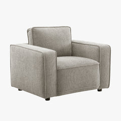Fauteuil en tissu taupe