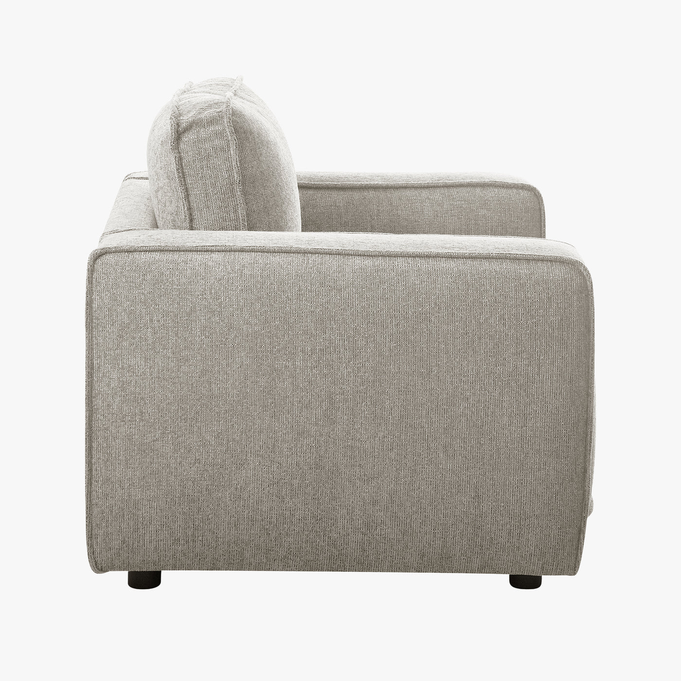 KALYA Fauteuil en tissu taupe