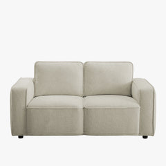 Canapé 2 places en tissu beige