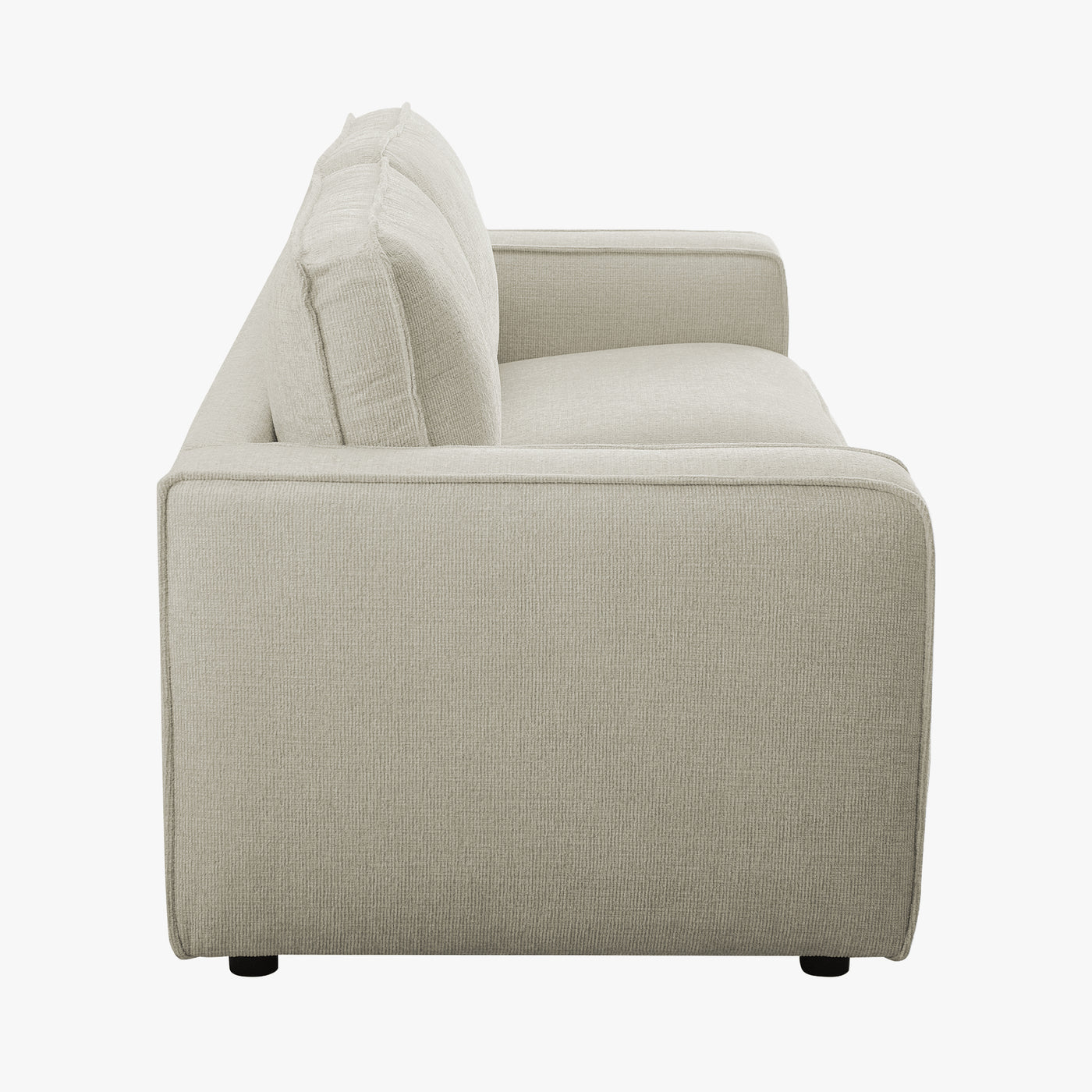KALYA Canapé 3 places en tissu beige