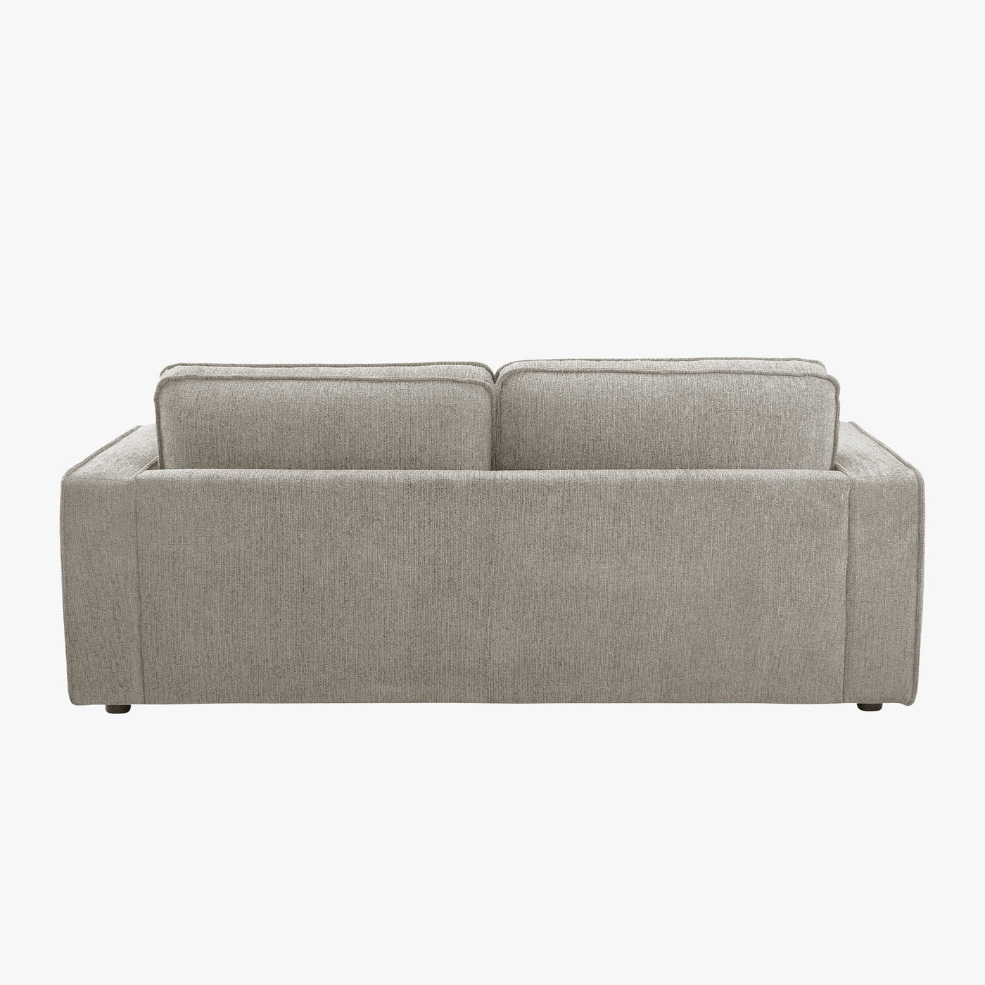 KALYA Canapé 3 places en tissu taupe