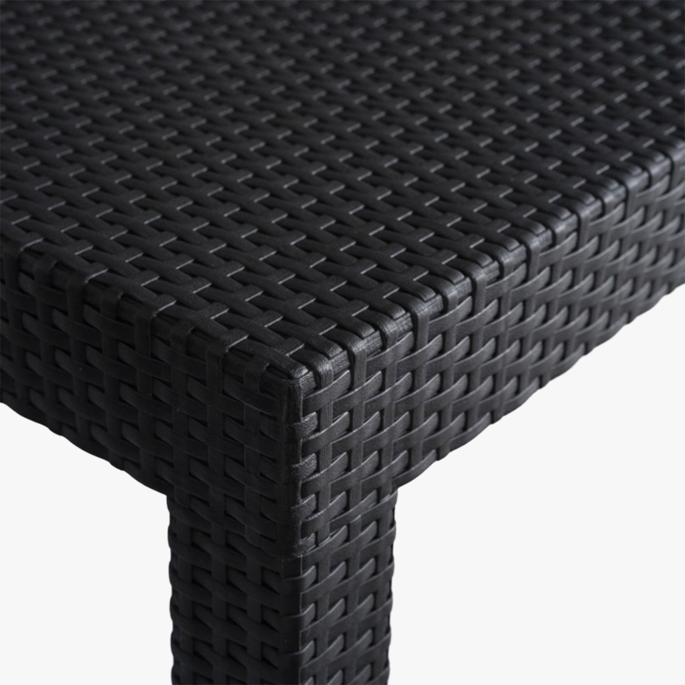 BRENTA Ensemble de mobilier de jardin 4 places avec table noir - Mobilier de jardin - Mobilier Deco