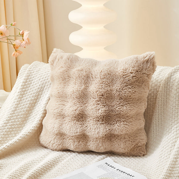 BUBBLE Coussin carré en tissu camel 43x43 cm