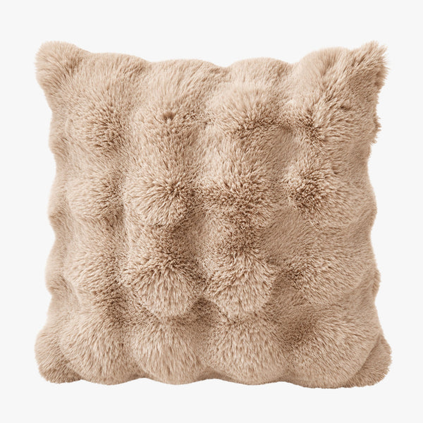BUBBLE Coussin carré en tissu camel 43x43 cm