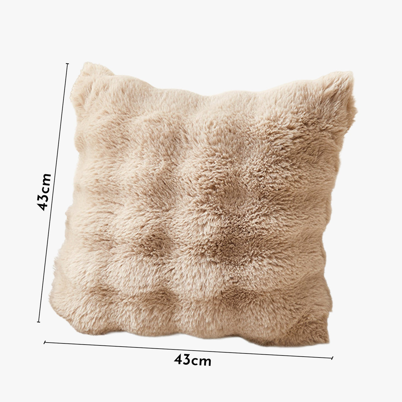 BUBBLE Coussin carré en tissu camel 43x43 cm - Coussins - Mobilier Deco