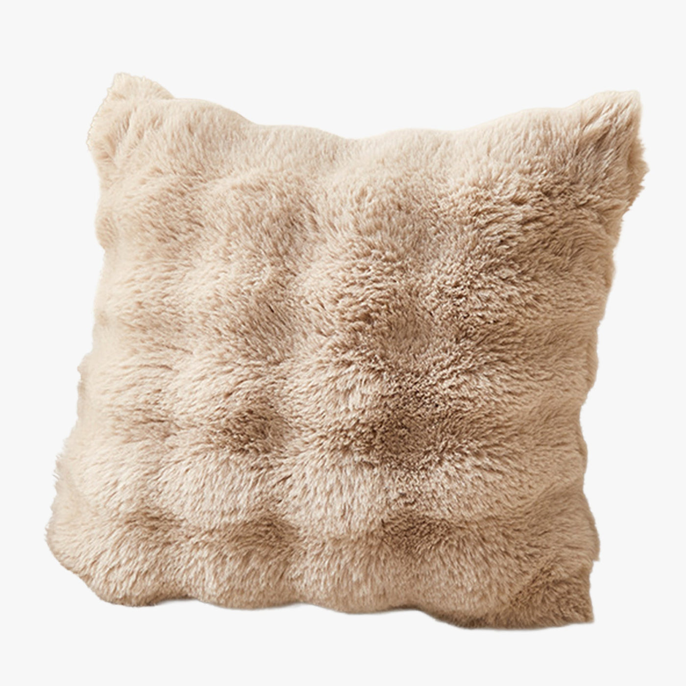 BUBBLE Coussin carré en tissu camel 43x43 cm - Coussins - Mobilier Deco
