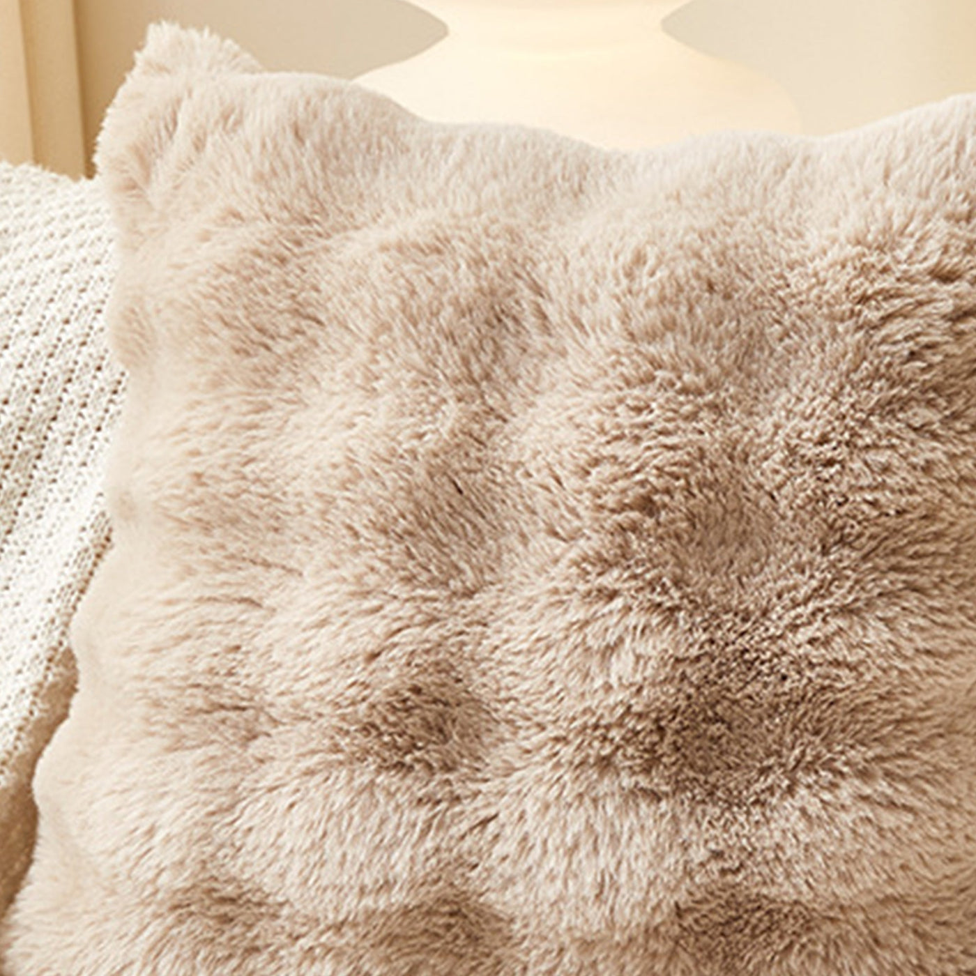 BUBBLE Coussin carré en tissu camel 43x43 cm - Coussins - Mobilier Deco