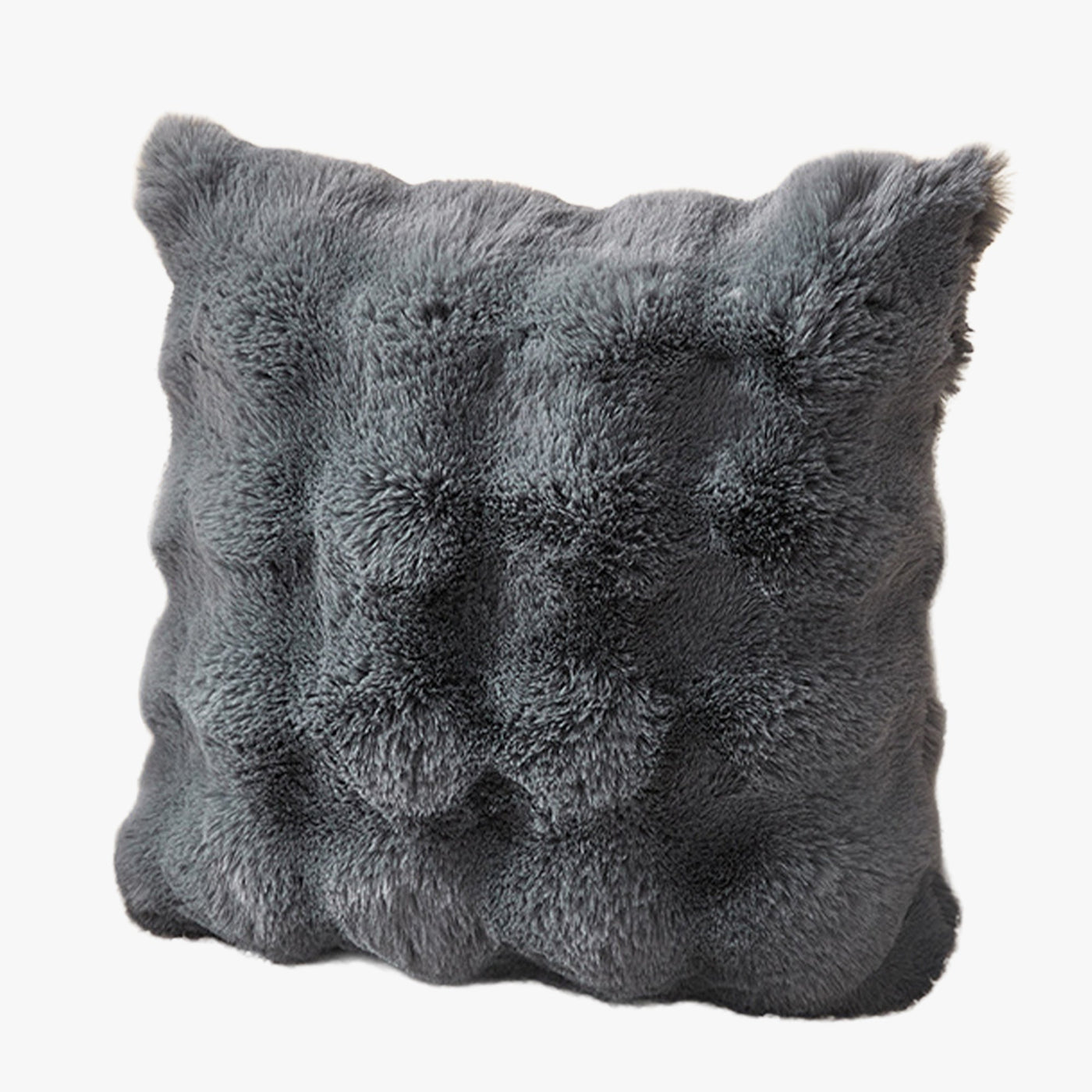 BUBBLE Coussin carré en tissu gris 43x43 cm - Coussins - Mobilier Deco
