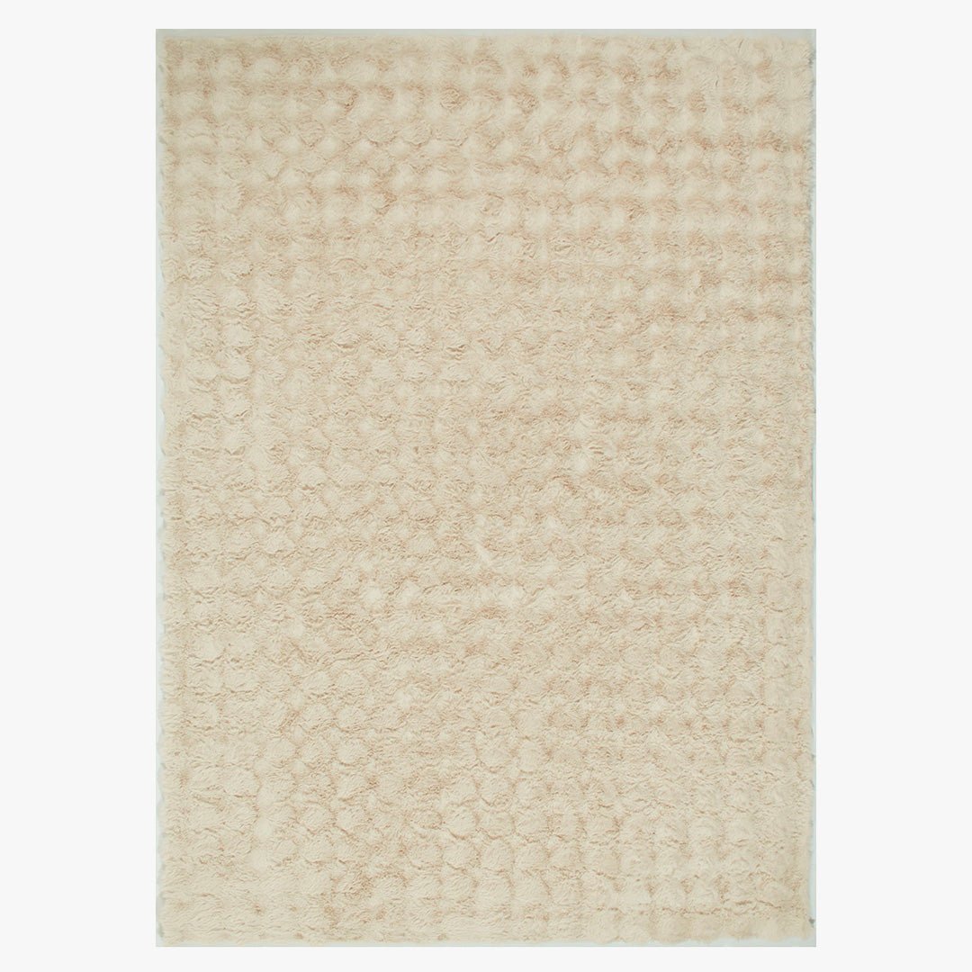 BUBBLE Tapis tissu doux à relief beige - 160x230 - Tapis - Mobilier Deco