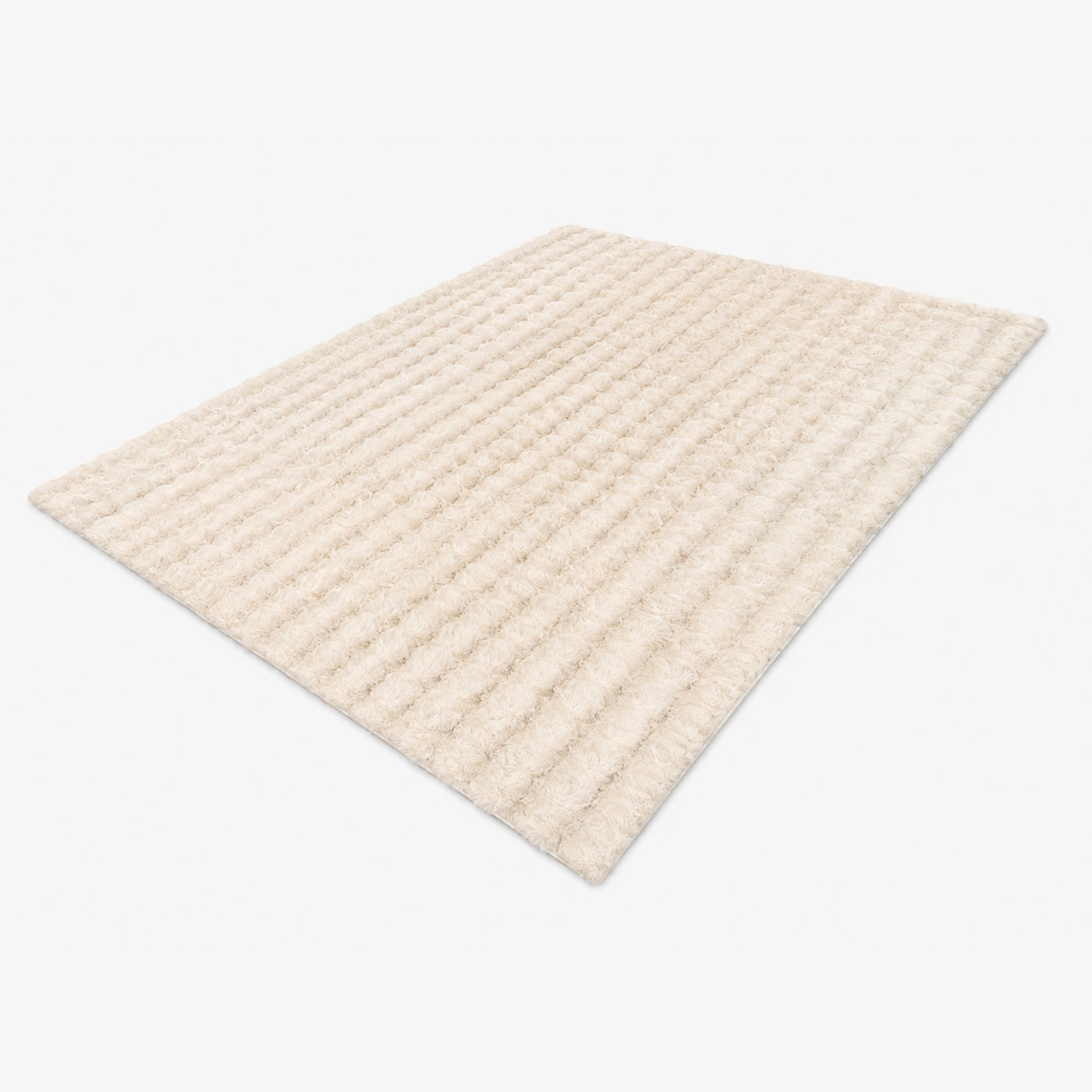 BUBBLE Tapis tissu doux à relief beige - 160x230 - Tapis - Mobilier Deco