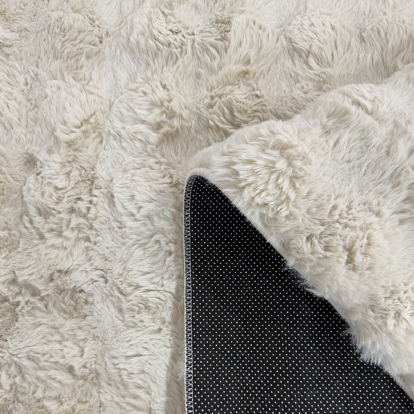 BUBBLE Tapis tissu doux à relief beige - 160x230 - Tapis - Mobilier Deco