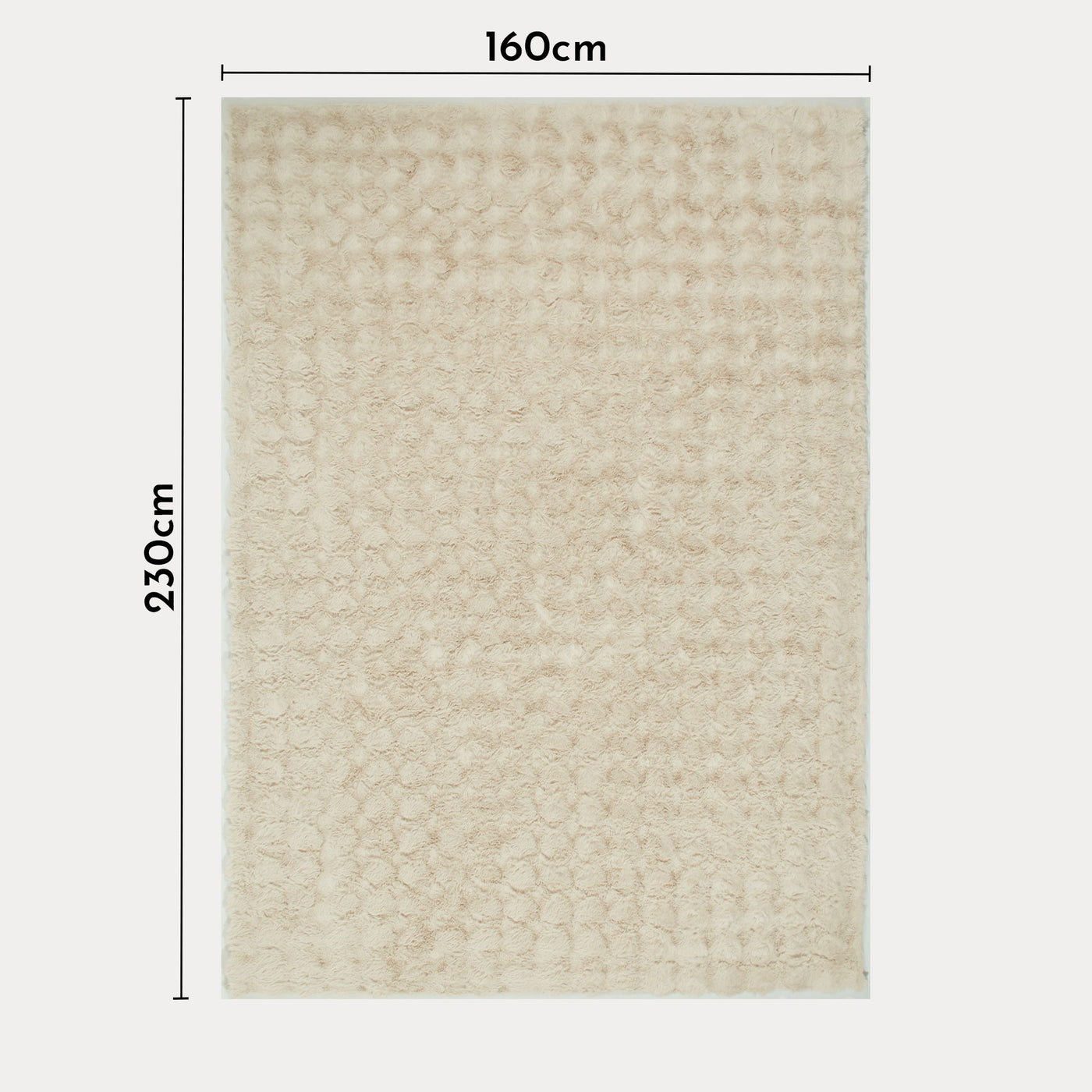 BUBBLE Tapis tissu doux à relief beige - 160x230 - Tapis - Mobilier Deco