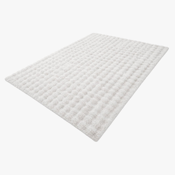 BUBBLE Tapis tissu doux à relief blanc - 160x230 cm – Tapis – vue 2
