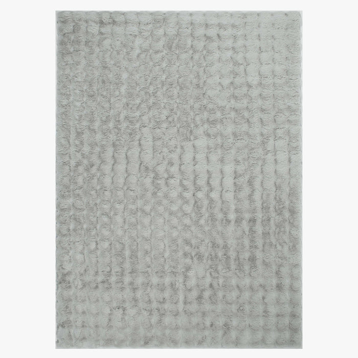 BUBBLE Tapis tissu doux à relief gris - 160x230 cm – Tapis Mobilier Deco