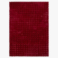 BUBBLE Tapis tissu doux à relief rouge - 160x230